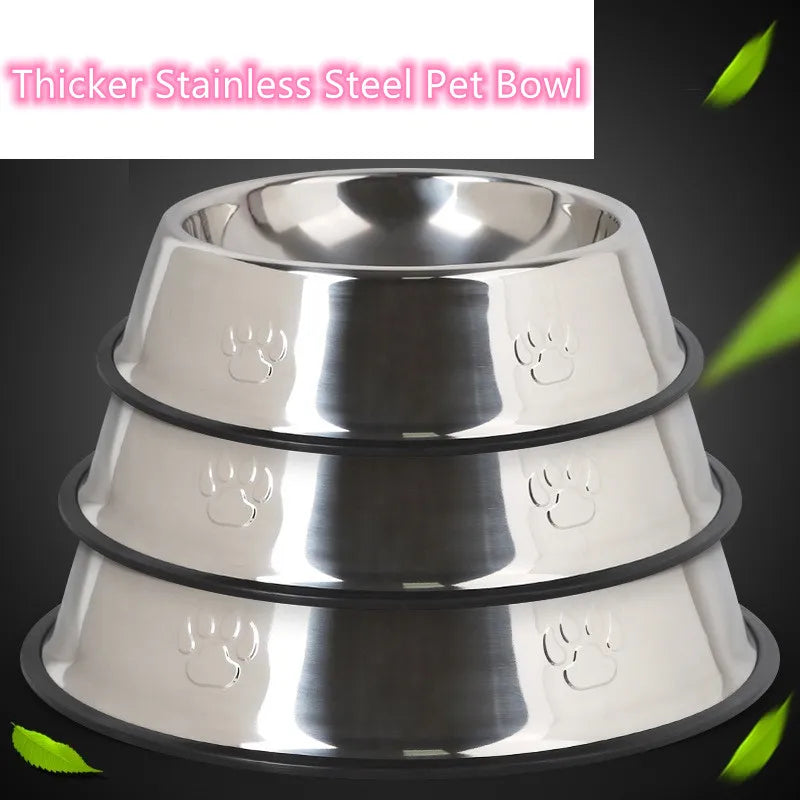 Gamelle Inox Antidérapante pour Chien et Chat | 6 Tailles Disponibles