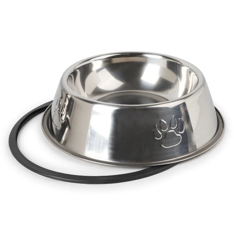 Gamelle Inox Antidérapante pour Chien et Chat | 6 Tailles Disponibles