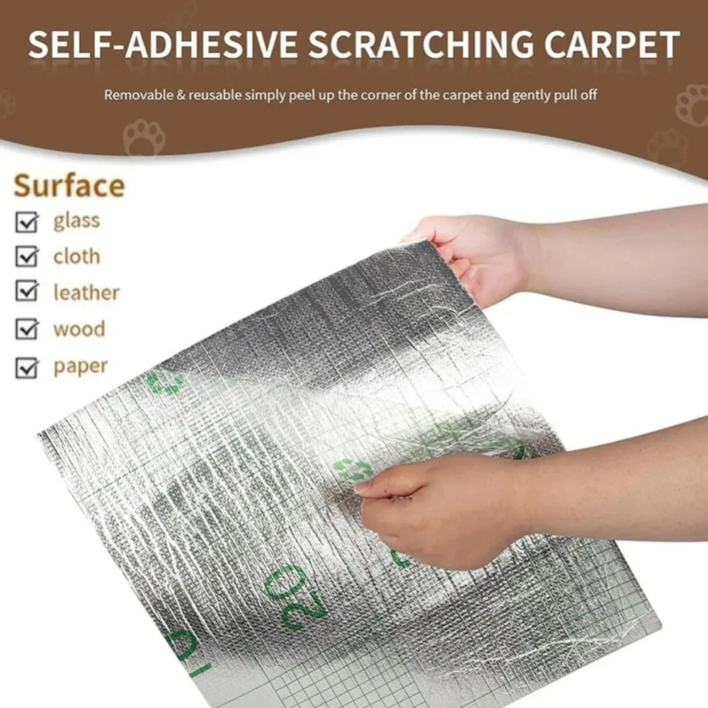 Griffoir Autocollant pour Chat | Tapis Grattoir Antidérapant Multiformat