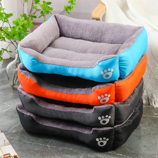Canapé Lit Carré Sofa pour Chien | Confort XXL Hiver Chaud Élastique