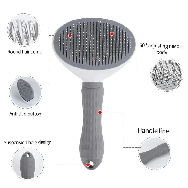 Brosse Auto-Nettoyante pour Chien et Chat | Picots Doux, Un Geste