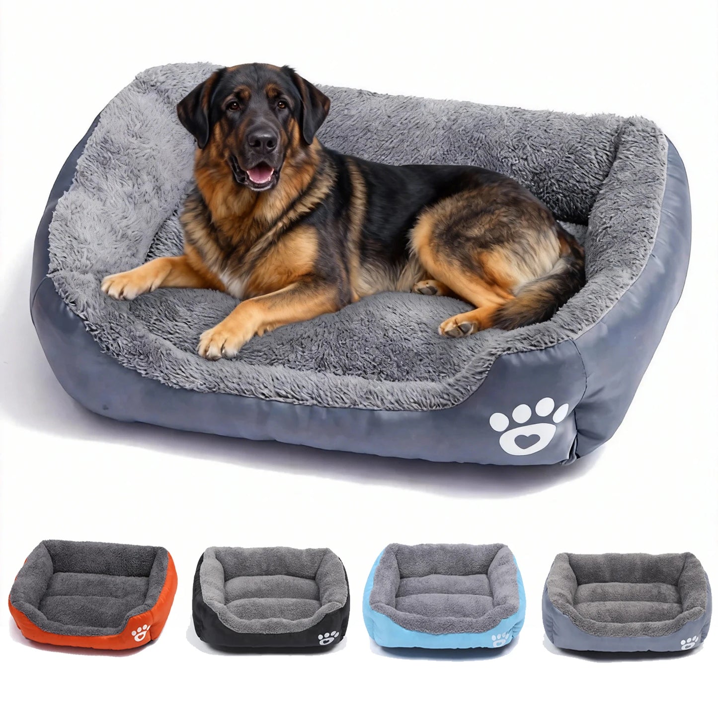 Canapé Lit Carré Sofa pour Chien | Confort XXL Hiver Chaud Élastique