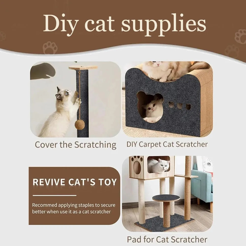 Griffoir Autocollant pour Chat | Tapis Grattoir Antidérapant Multiformat