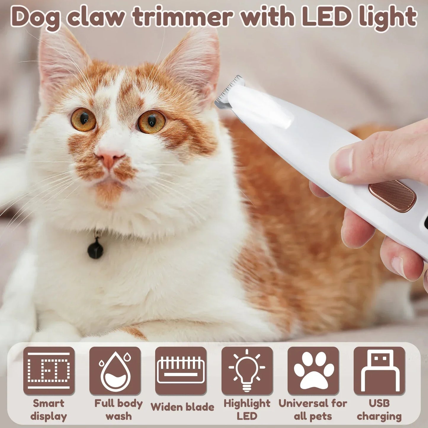 Taille-Pattes LED Étanche pour Chiens | Toilettage Professionnel