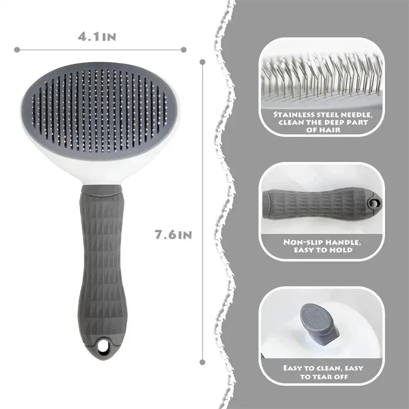 Brosse Auto-Nettoyante pour Chien et Chat | Picots Doux, Un Geste