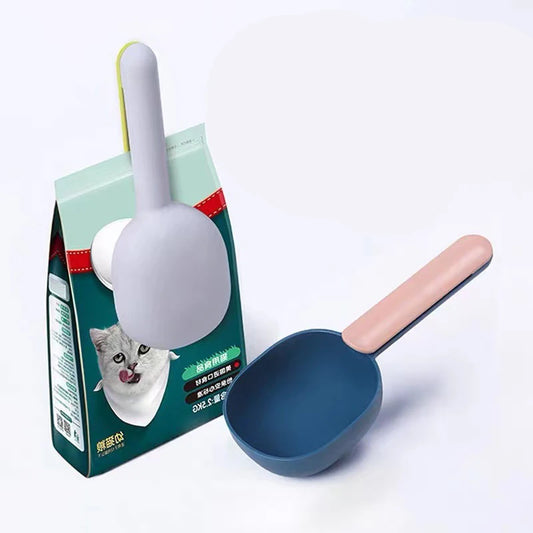 Cuillère Doseuse Multifonction pour Chiens et Chats | Avec Clip de Fermeture