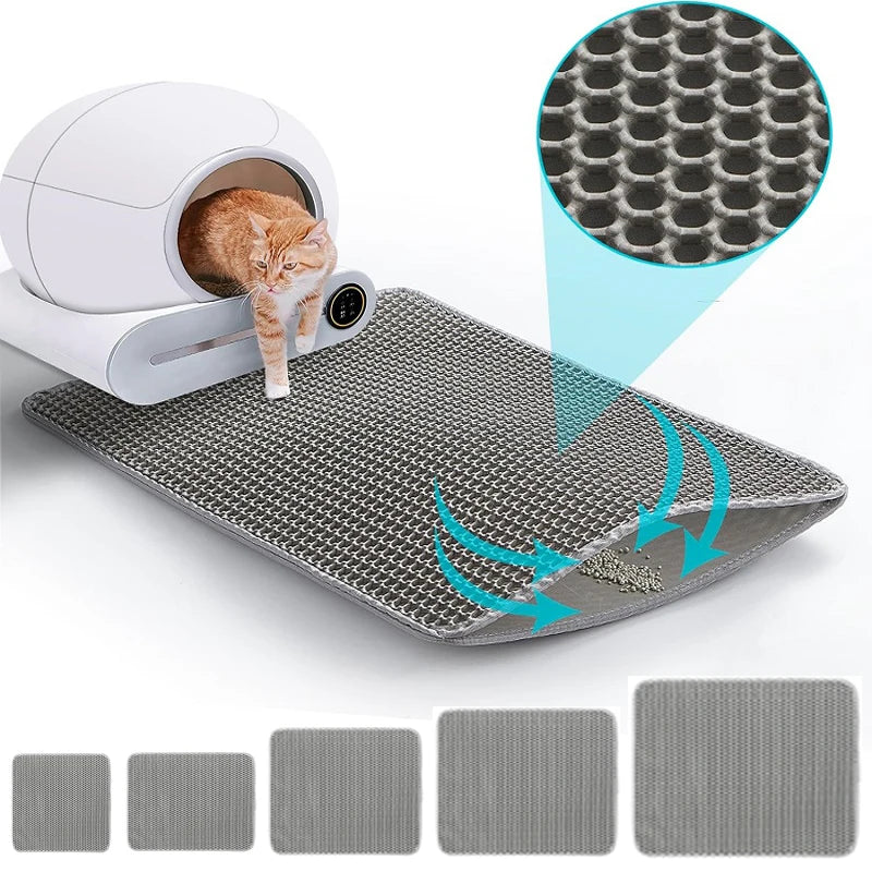 Tapis Litière Imperméable pour Chat | Double Couche Anti-Dérapant