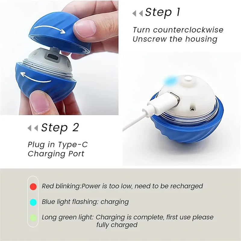 Balle Interactive Intelligente pour Chien | Mouvement Auto USB