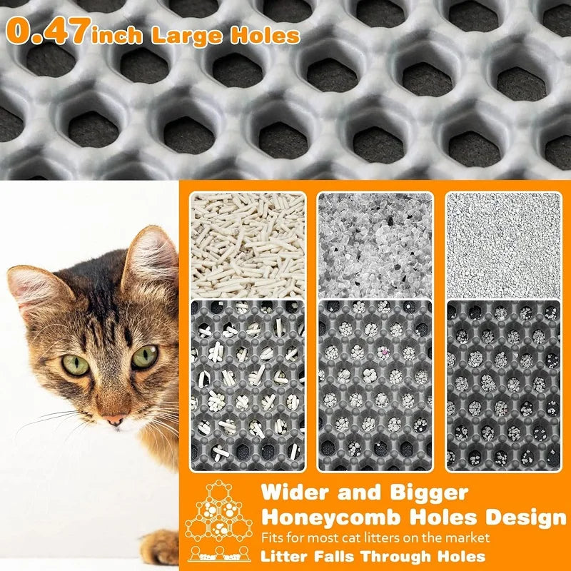 Tapis Litière Imperméable pour Chat | Double Couche Anti-Dérapant