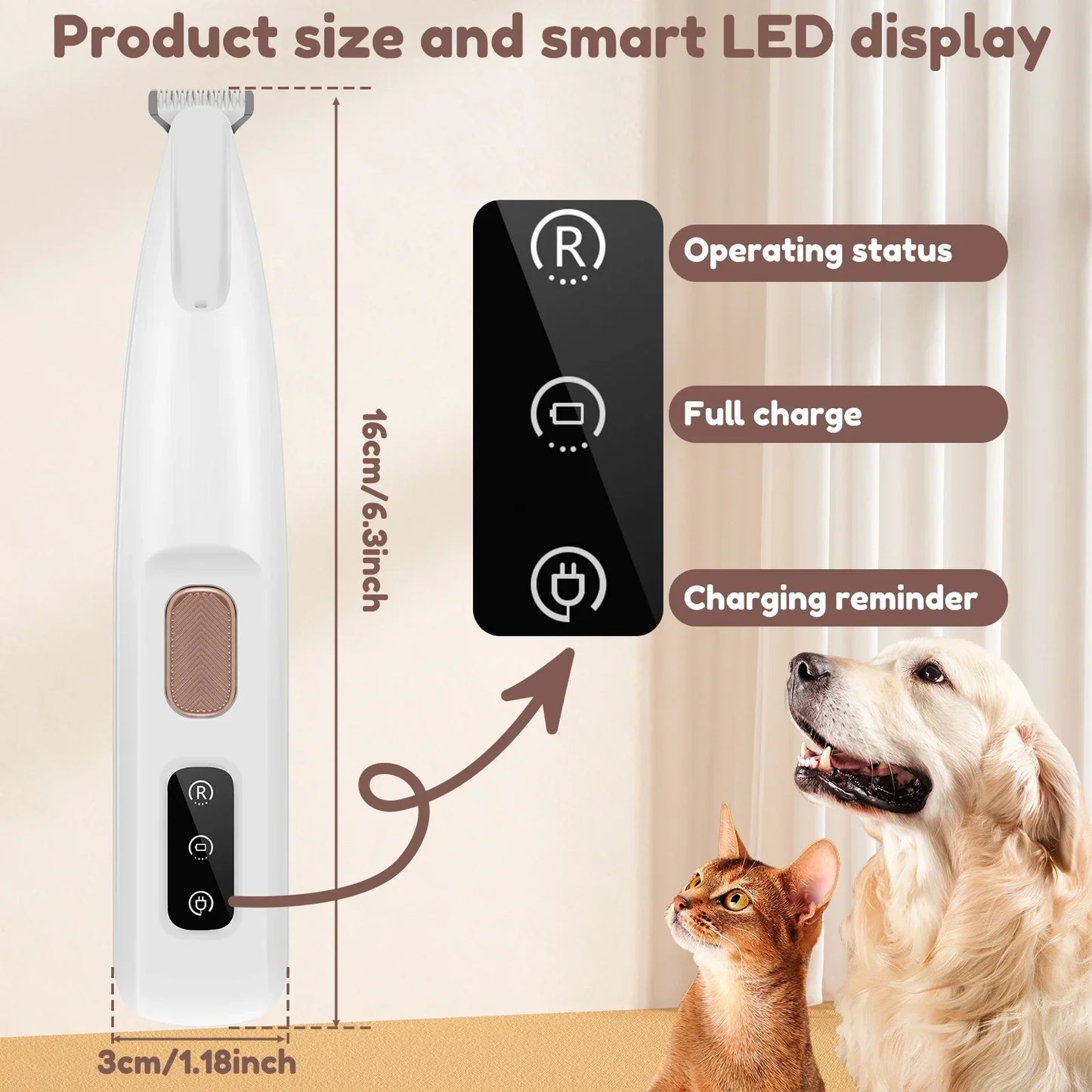 Taille-Pattes LED Étanche pour Chiens | Toilettage Professionnel